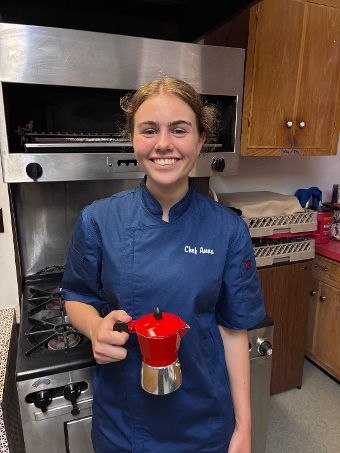 Chef Anna in the Thames Club kitchen