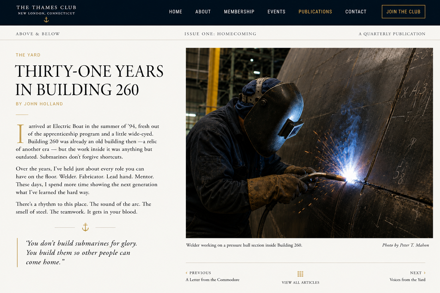Shipyard welder at work