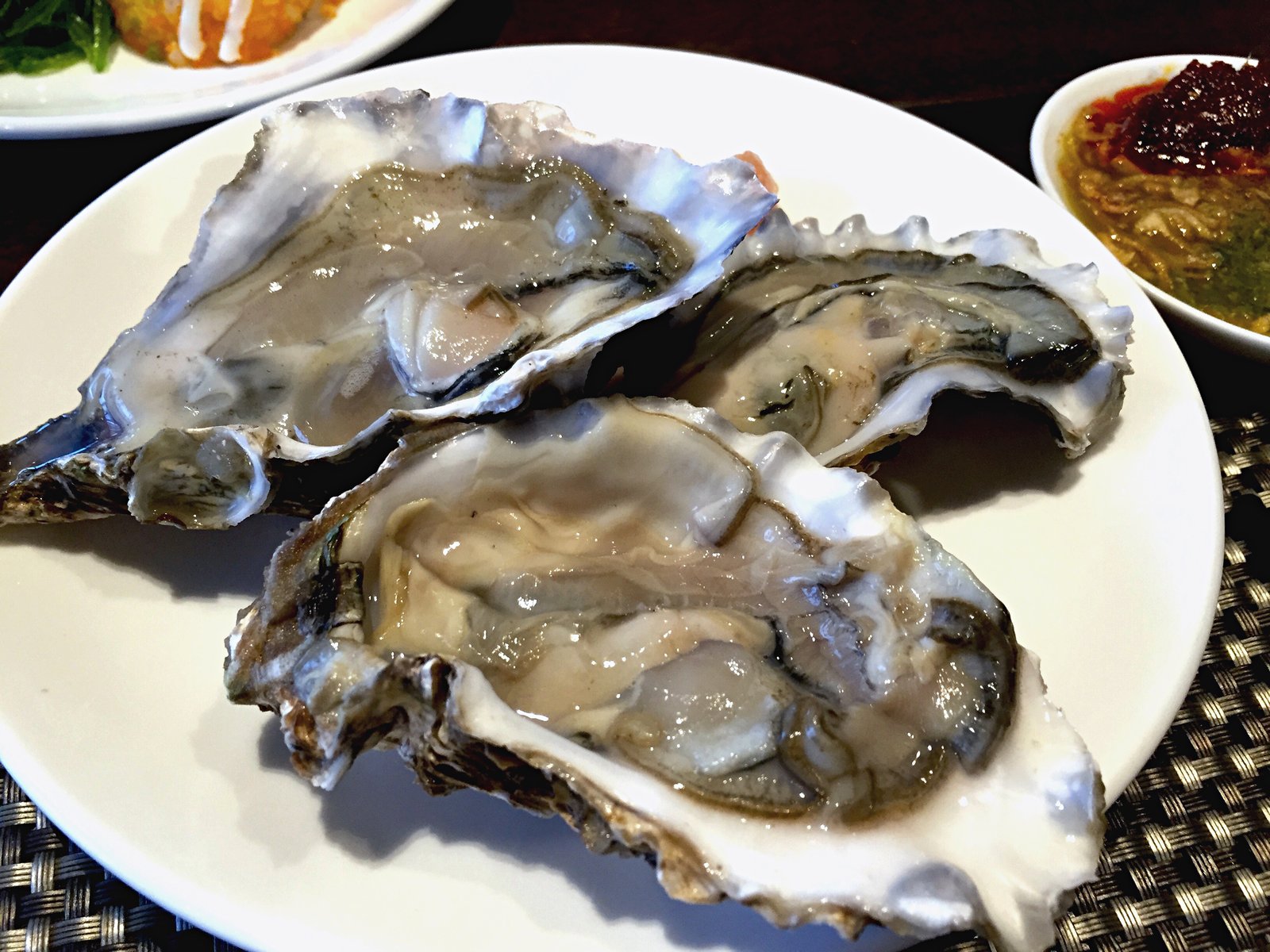 Fresh oysters on the half shell